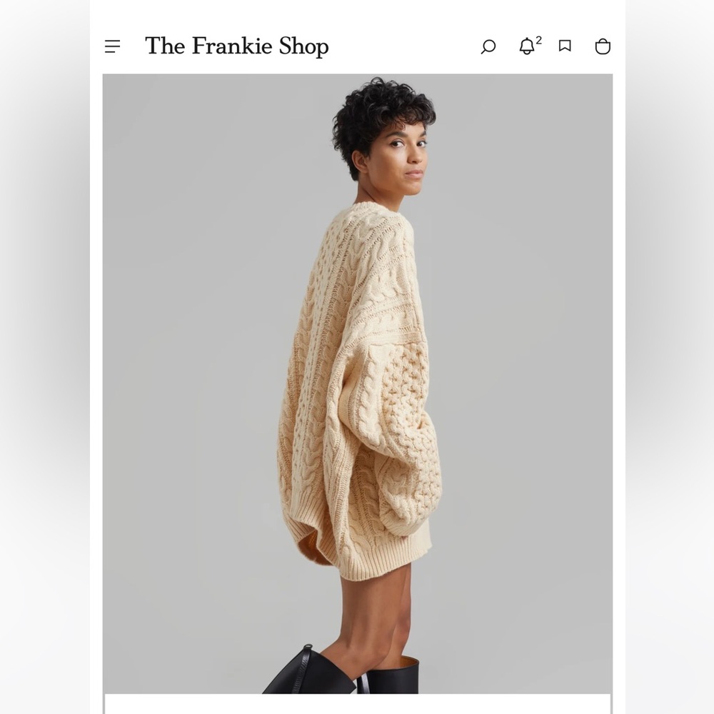 The Frankie shop | PAILEY BRAIDED SWEATER - CREAM